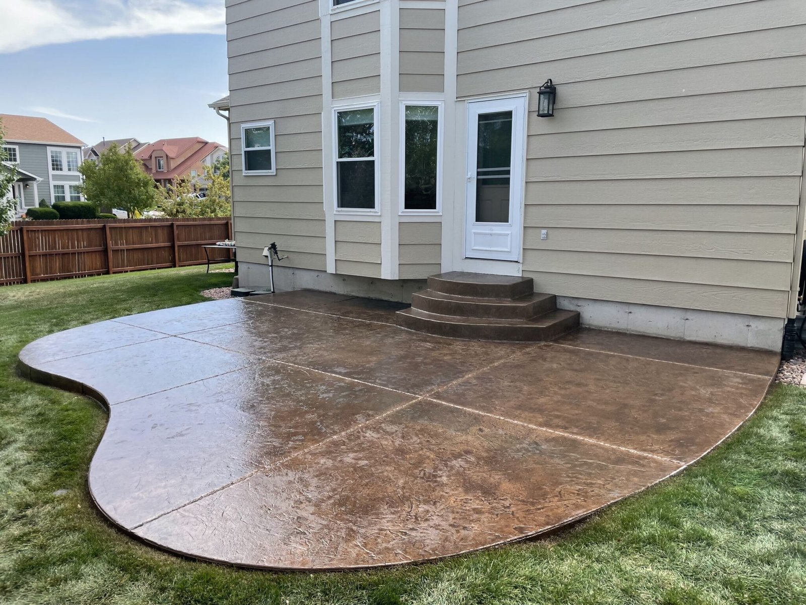 Stain Concrete Pigment Patio El Paso