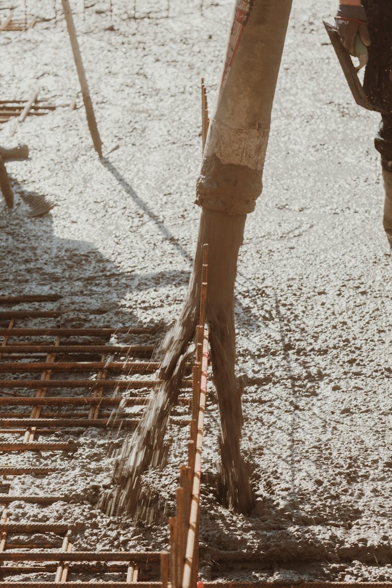 A residential concrete project mid-pour with reinforcement visible in El Paso, Texas, related to concrete work cost El Paso.